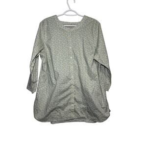 Duluth Trading floral button down sleep shirt womens 1X cottagecore prairie boho